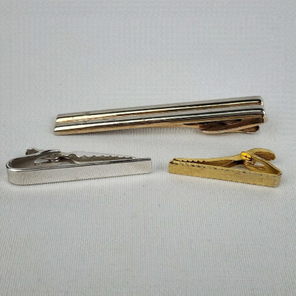 Vintage Tie Clips Set Of 3